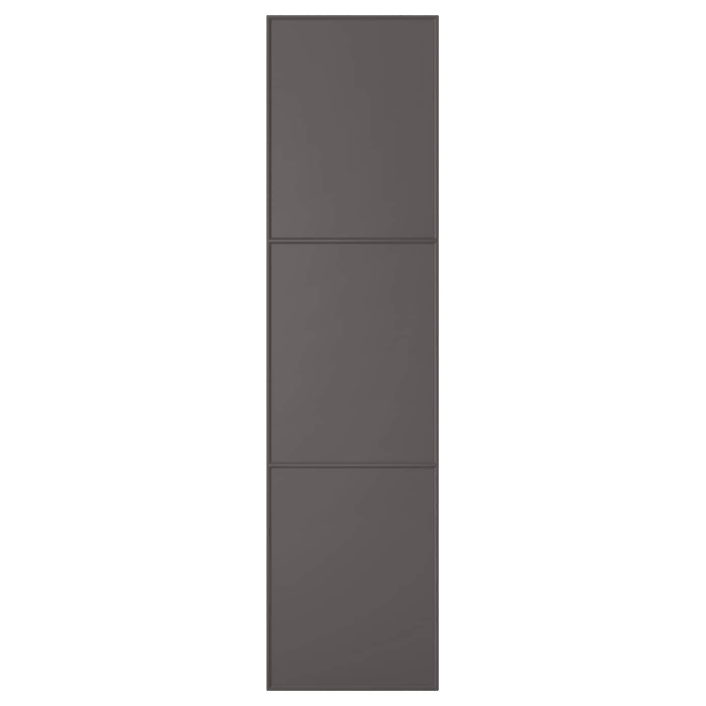 Дверь с петлями - IKEA MERÅKER/MARAKER/МАРОКЕР ИКЕА, 195х50 см, темно-серый