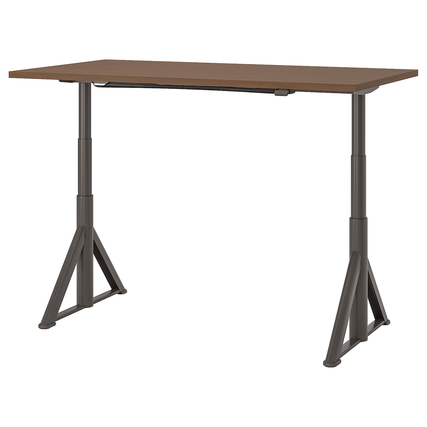 Письменный стол - IKEA IDÅSEN/IDASEN, 160х80х63-127 см, коричневый/темно-серый, ИДОСЕН ИКЕА