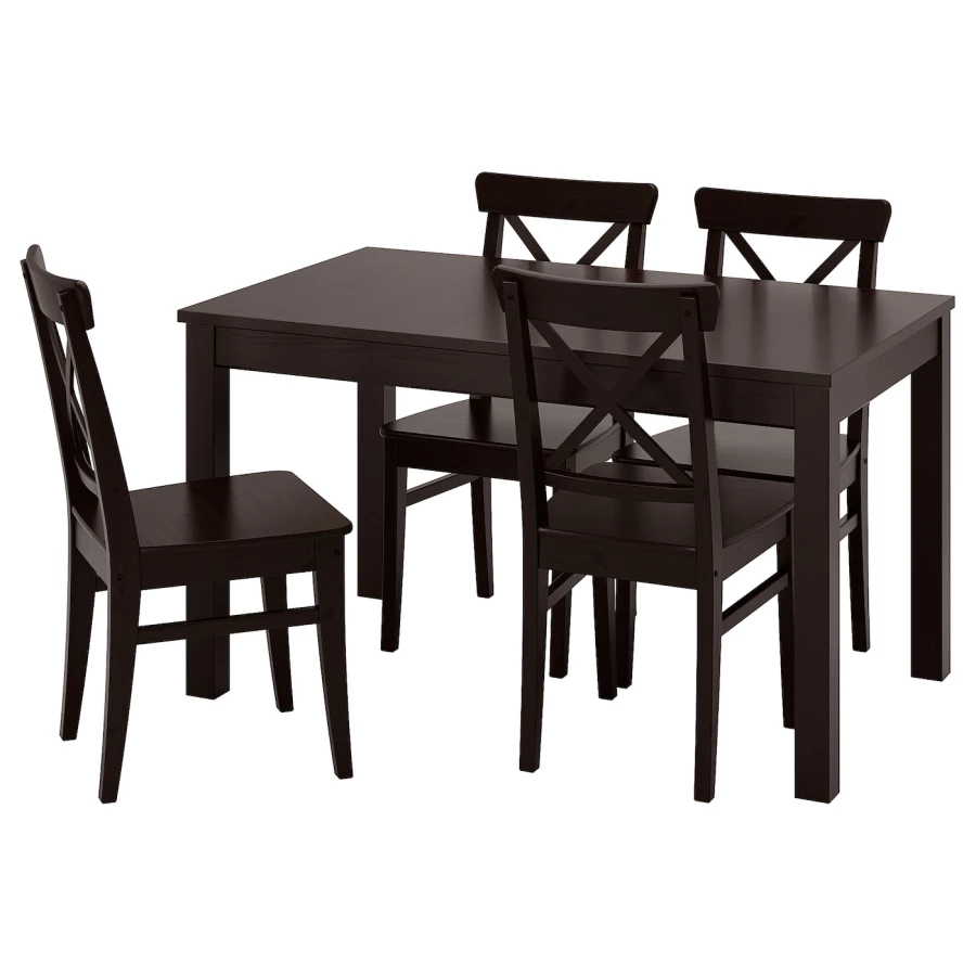 Обеденный набор - LANEBERG/INGOLF IKEA/ ЛАНБЕРЕГЕ/ИНГОЛЬФ ИКЕА, 190х130х80 см, коричневый (изображение №1)