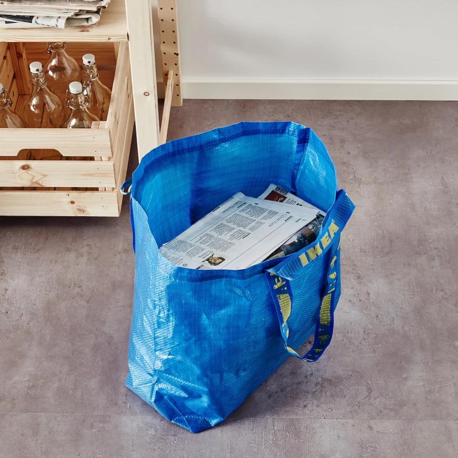 Сумка для хранения - FRAKTA IKEA/ ФРАКТА ИКЕА, 45х45 см, синий (изображение №5)