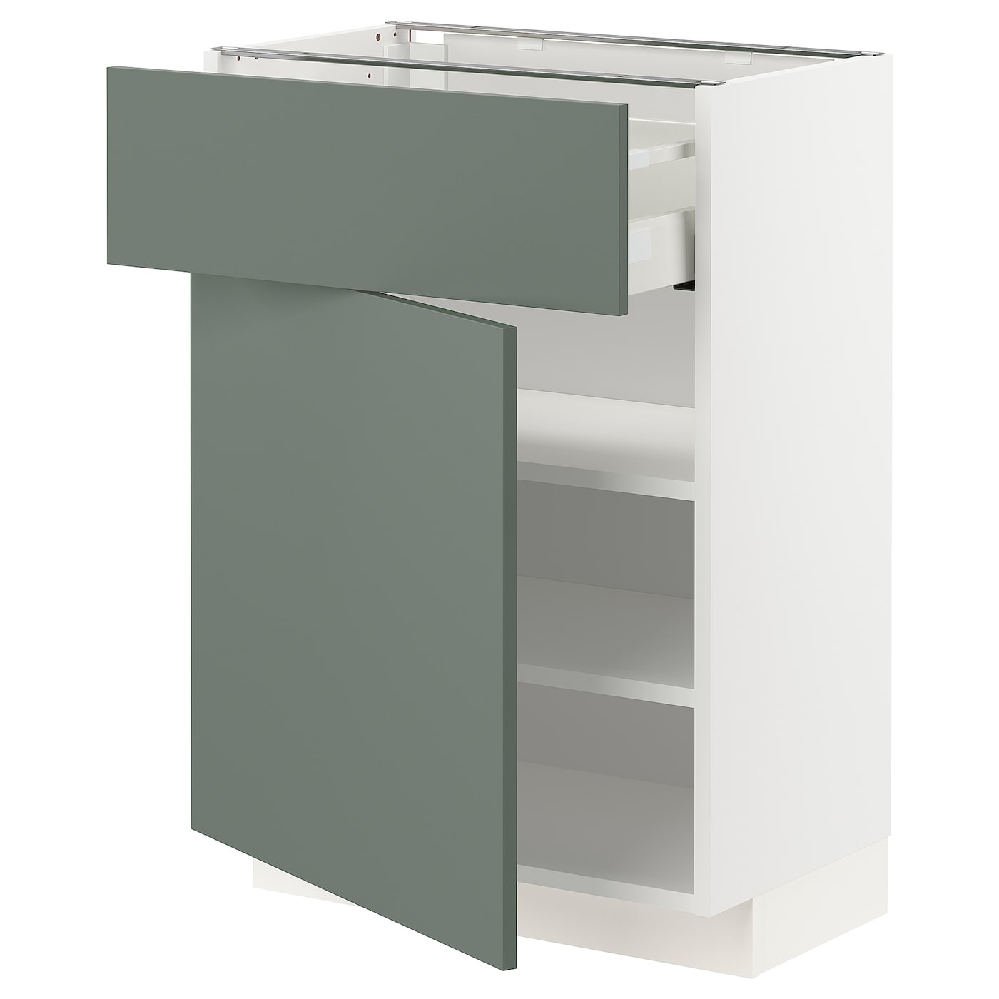 Напольный шкаф  - IKEA METOD MAXIMERA, 88x39x60см, белый/серый, МЕТОД МАКСИМЕРА ИКЕА