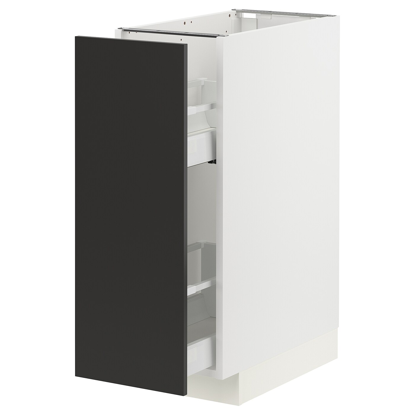 Напольный шкаф - METOD / MAXIMERA IKEA/ МЕТОД/ МАКСИМЕРА ИКЕА,  88х30 см, белый/черный