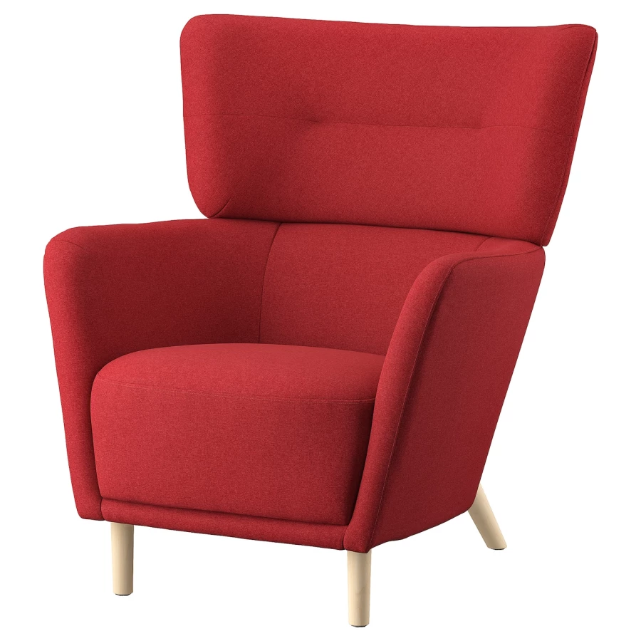 Кресло - IKEA OSKARSHAMN, 82х96х101 см, красный, ОСКАРСХАМН ИКЕА (изображение №1)