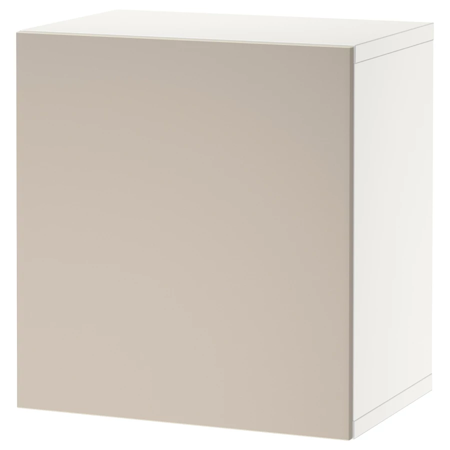 Навесной шкаф - IKEA BESTÅ/BESTA, 60x42x64 см, серый, Бесто ИКЕА (изображение №1)