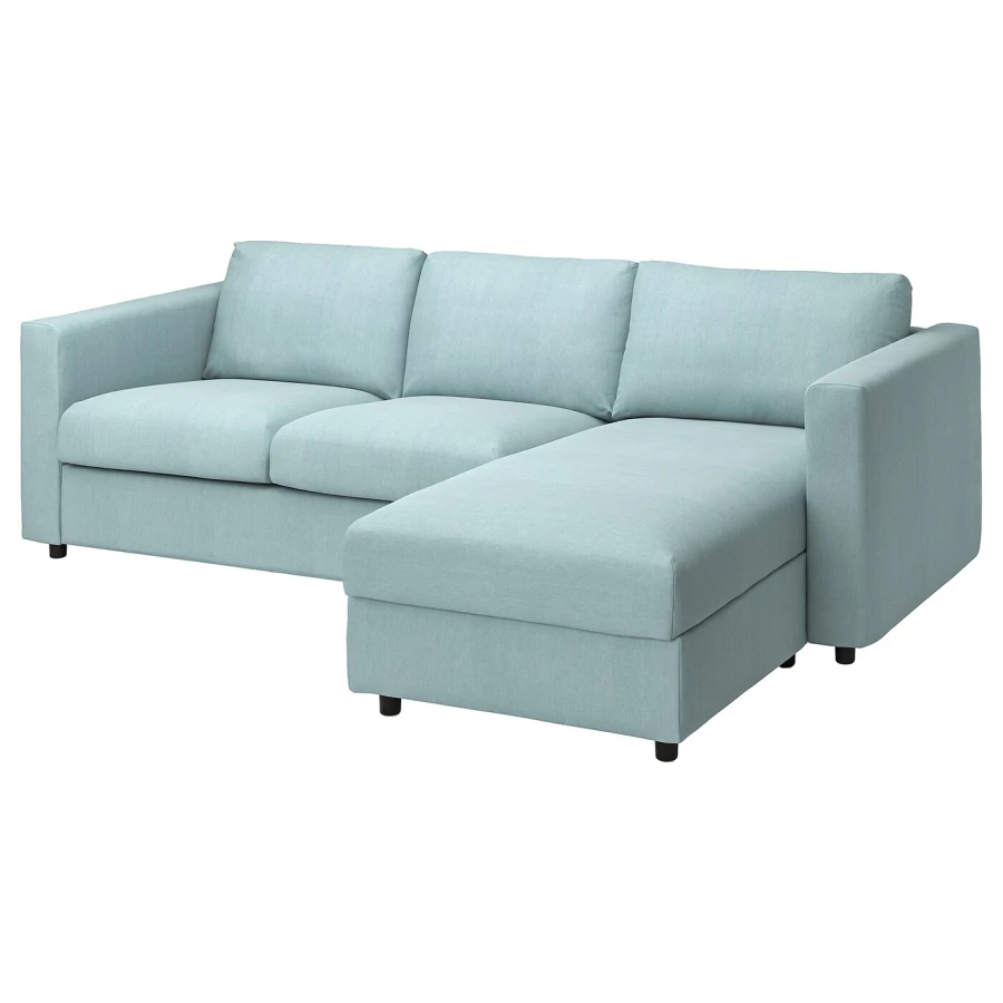 Чехол на 3-местный диван - IKEA VIMLE/ВИМЛЕ ИКЕА, голубой (изображение №1)