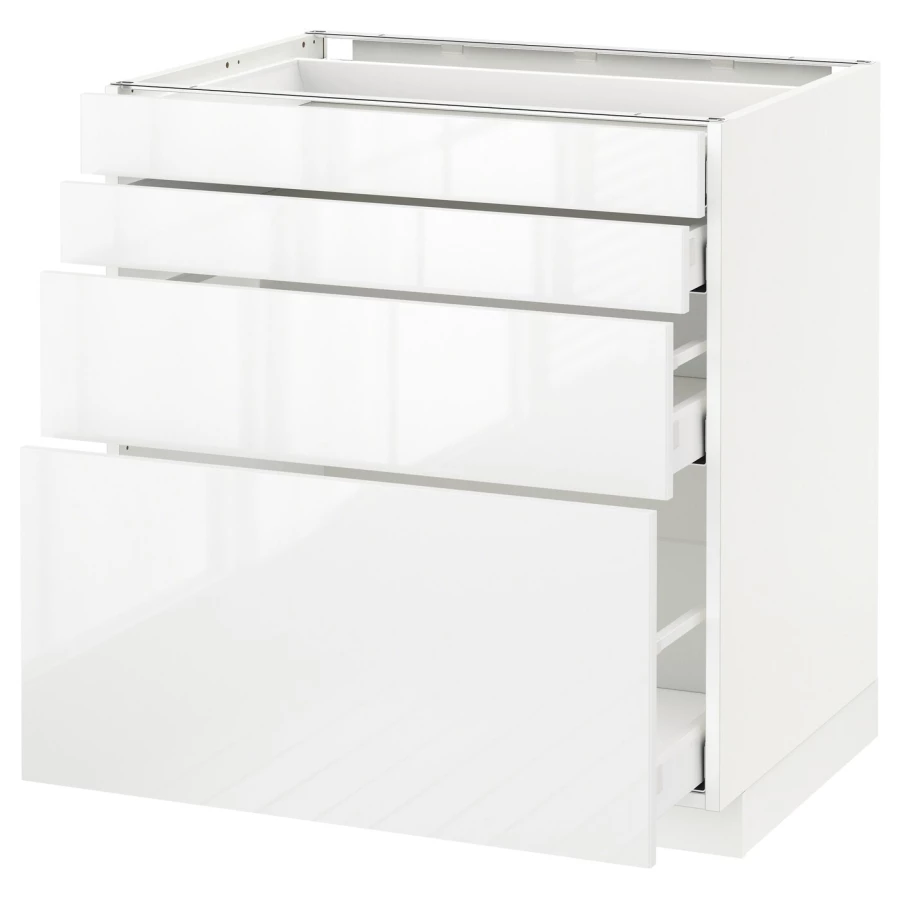 Напольный кухонный шкаф  - IKEA METOD MAXIMERA, 88x61,8x80см, белый, МЕТОД МАКСИМЕРА ИКЕА (изображение №1)