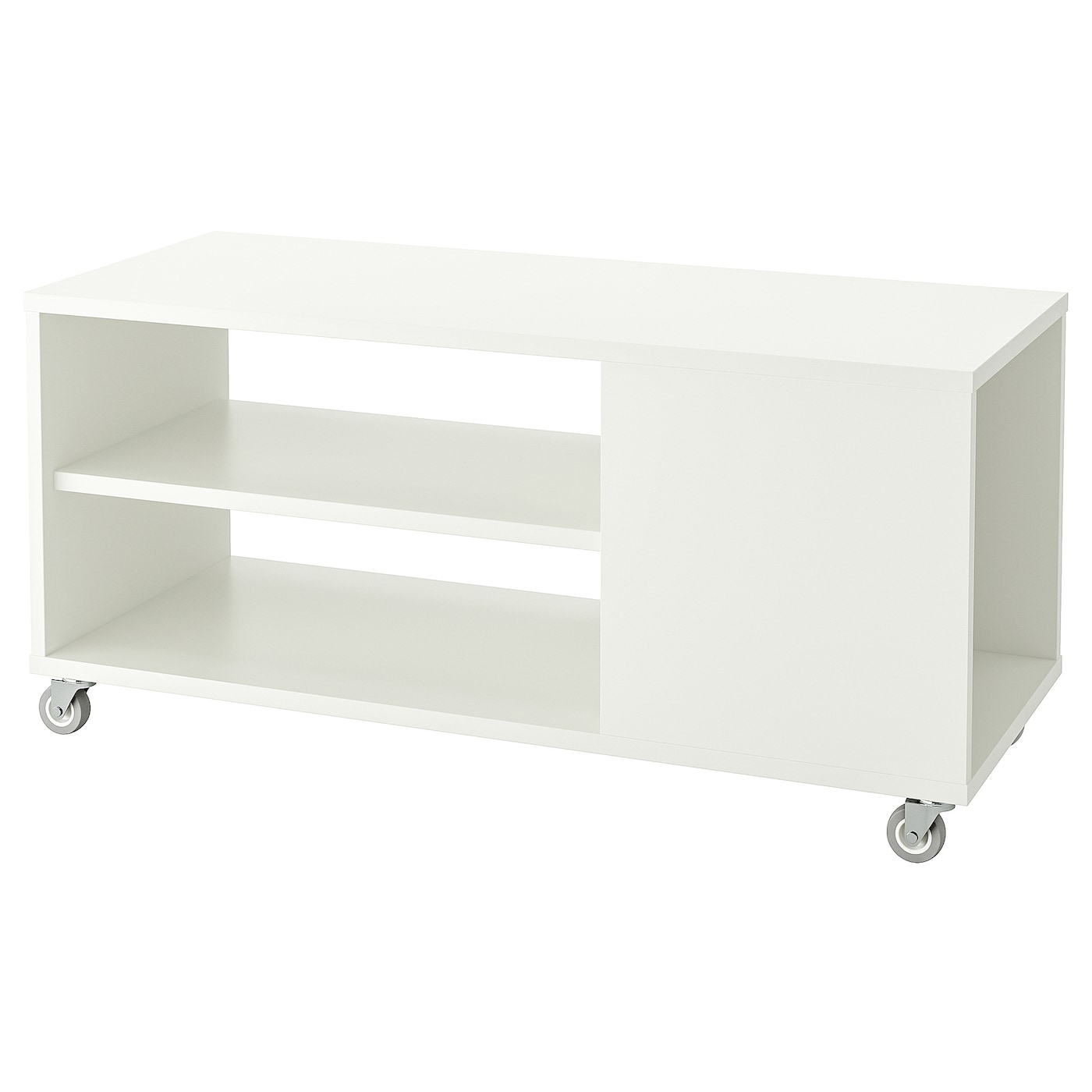 Журнальный стол на колесиках - IKEA ИКЕА VIHALS, 91х37х43 см, белый