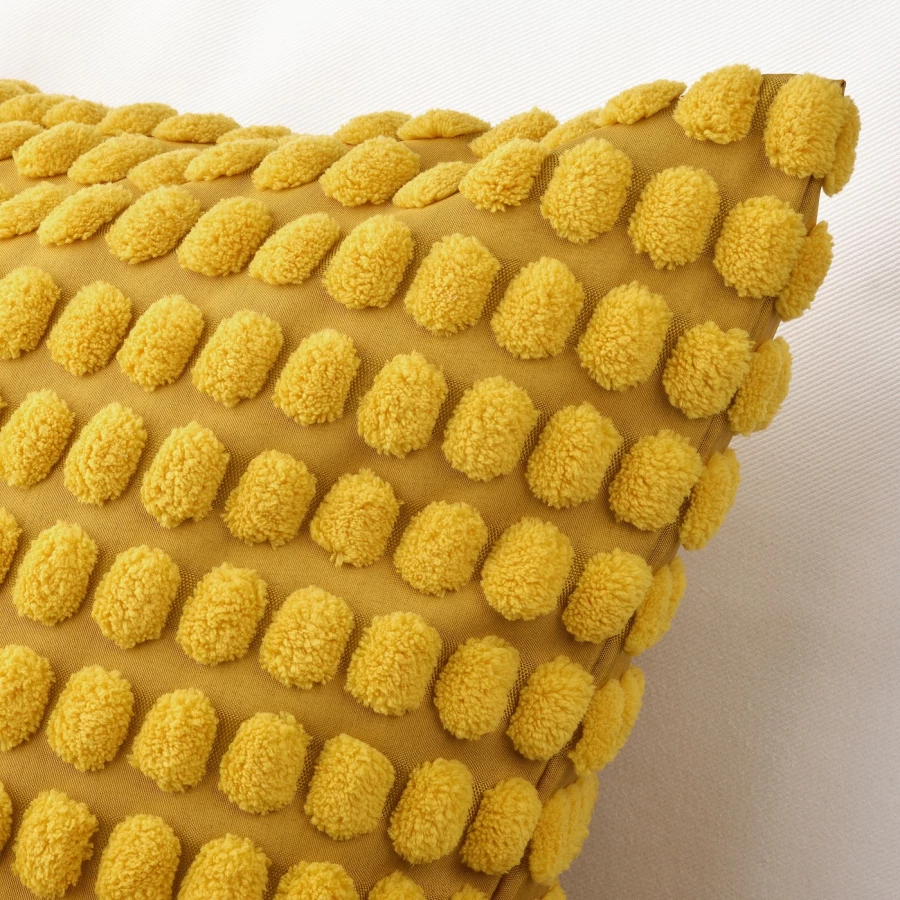 Чехол на подушку - SVARTPOPPEL  IKEA/ СВАРТПОППЕЛ ИКЕА, 50х50 см,  желтый (изображение №3)