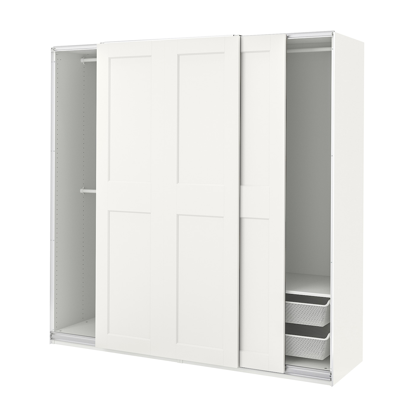Шкаф-купе - IKEA PAX/GRIMO/ПАКС/ГРИМО ИКЕА, 200x66x201 см, белый