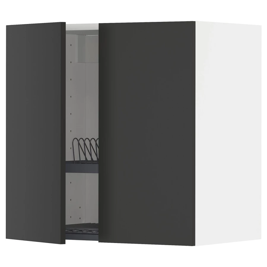 Навесной шкаф - METOD IKEA/ МЕТОД ИКЕА, 60х60 см, белый/черный (изображение №1)
