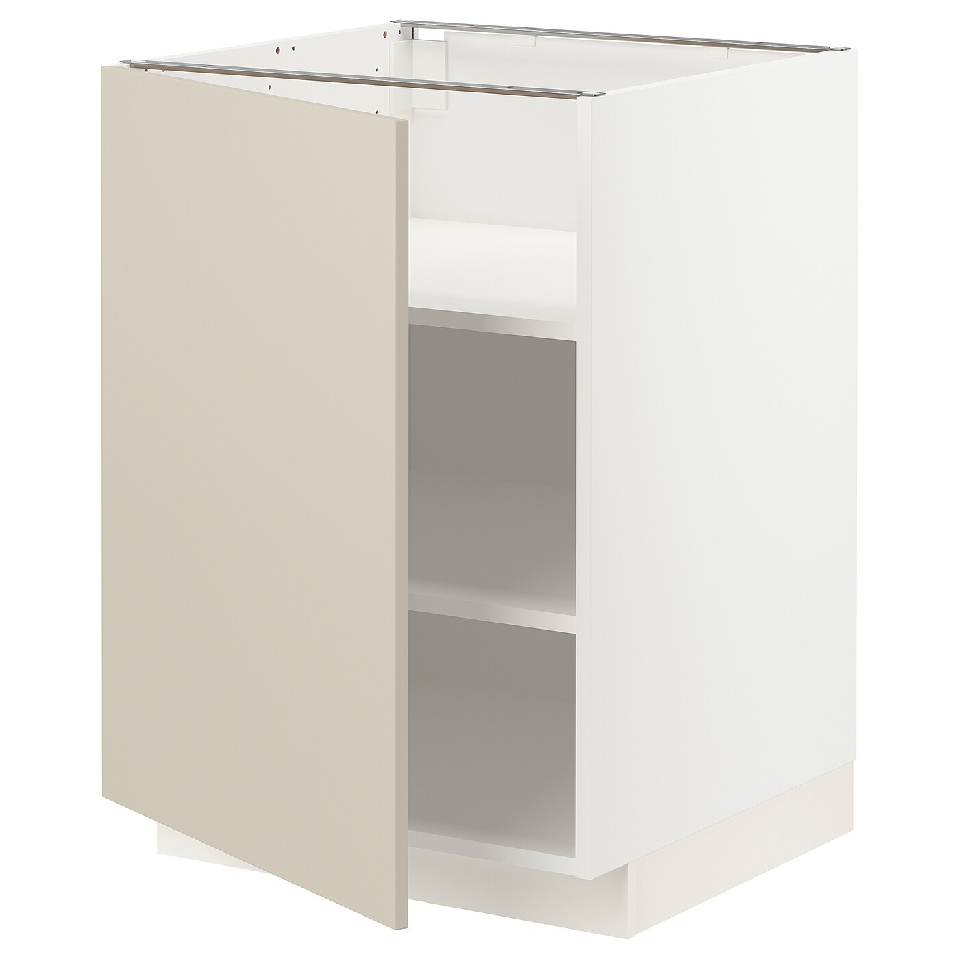 Напольный шкаф  - IKEA METOD, 88x62x60см, белый/бежевый, МЕТОД ИКЕА
