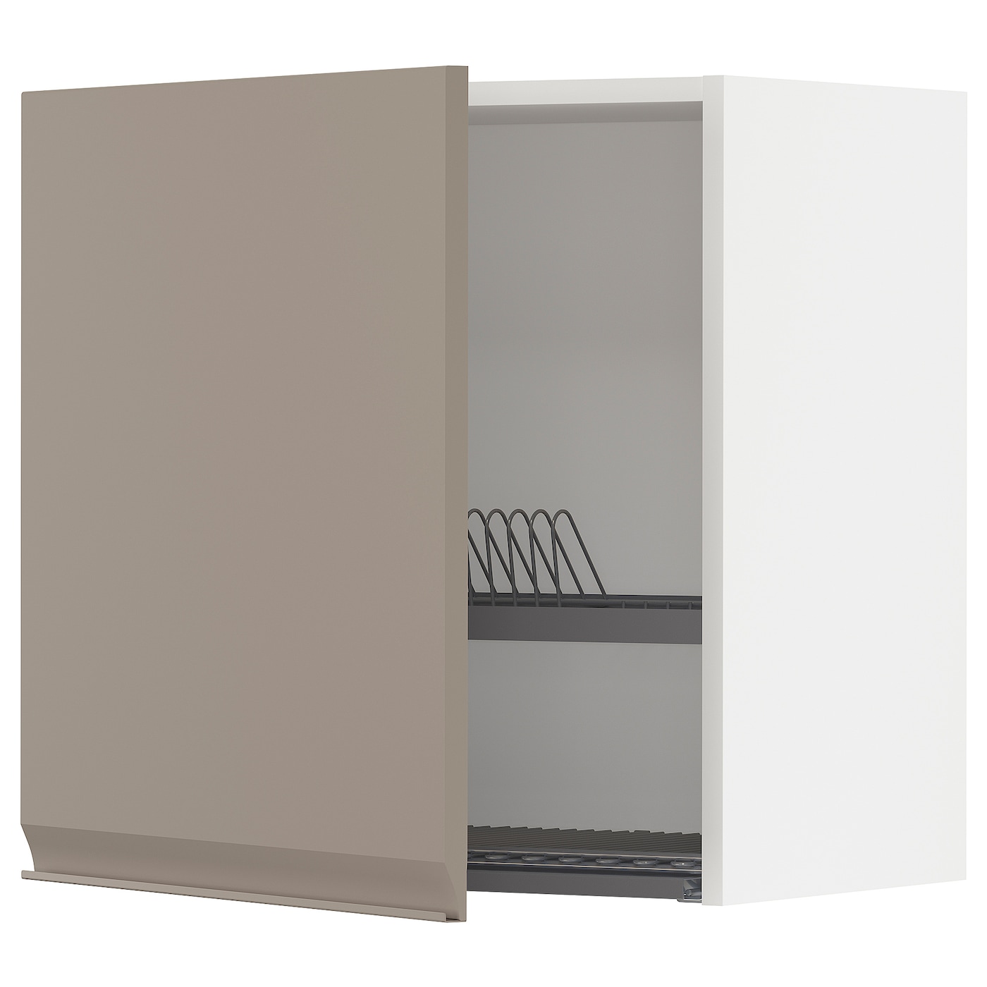 Навесной шкаф с сушилкой - METOD IKEA/ МЕТОД ИКЕА, 60х60 см, белый/светло-коричневый