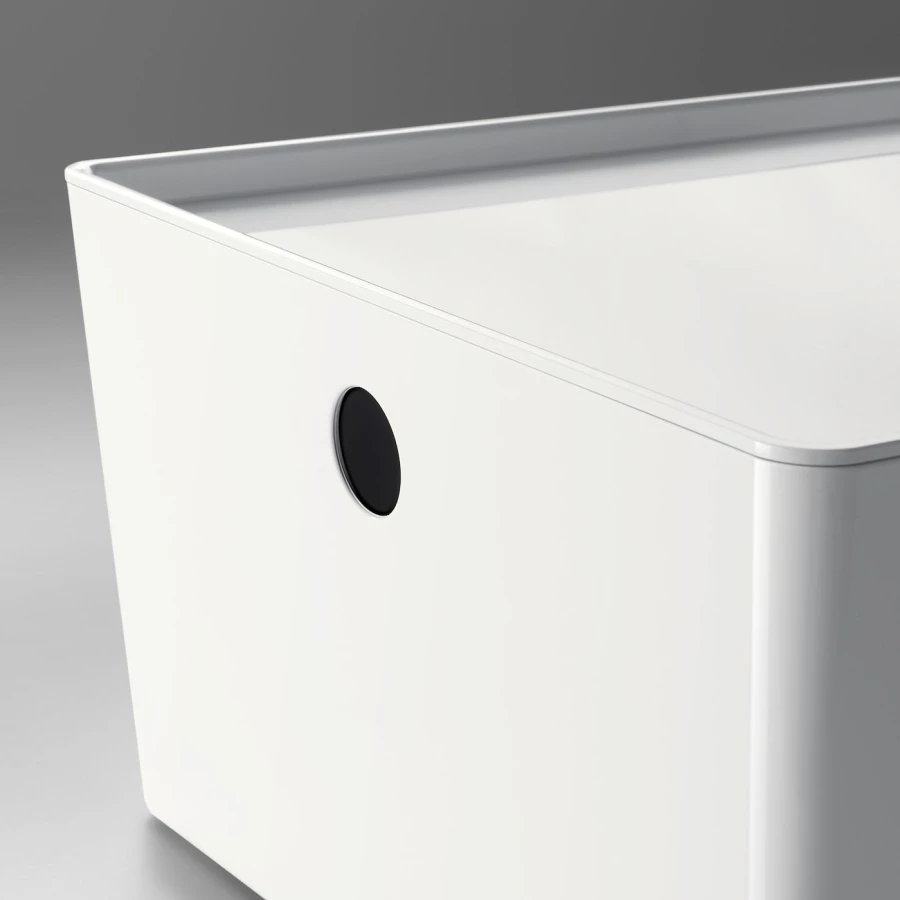 Контейнер с крышкой - KUGGIS IKEA/ КУГГИС ИКЕА,  белый (изображение №9)