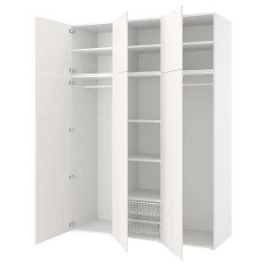 Платяной шкаф - IKEA PLATSA/FONNES / ПЛАТСА/ФОННЕС ИКЕА, 180x57x241 см, белый