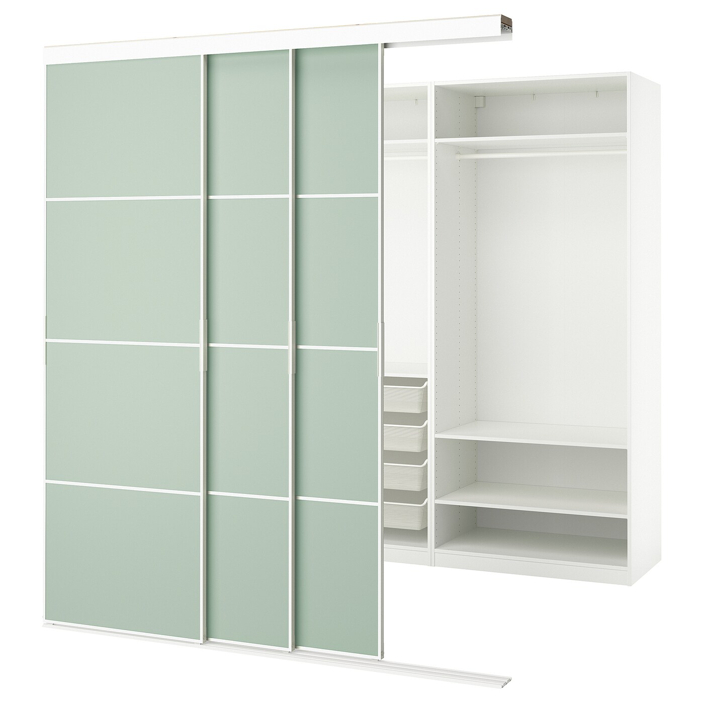 Шкаф - SKYTTA / PAX IKEA/ СКИТТА / ПАКС  ИКЕА, 240х226 см, белый