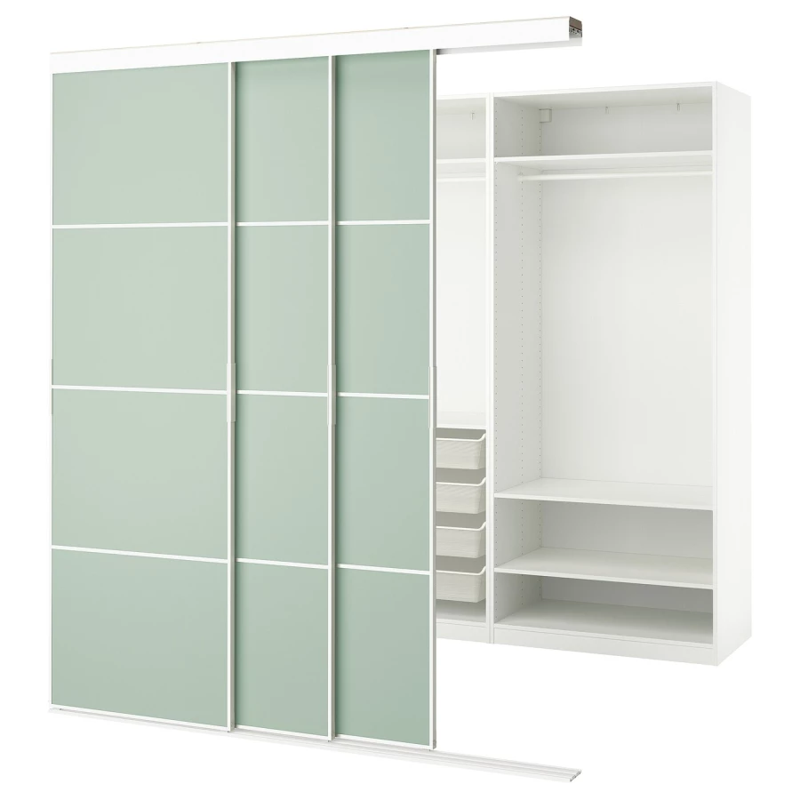 Шкаф - SKYTTA / PAX IKEA/ СКИТТА / ПАКС  ИКЕА, 240х226 см, белый (изображение №1)