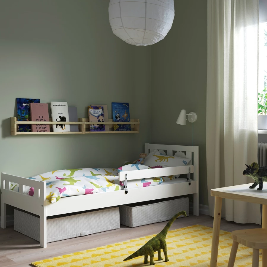 Кровать одноярусная - IKEA KRITTER/ КРИТТЕР ИКЕА, 70x160 см, белый (изображение №2)