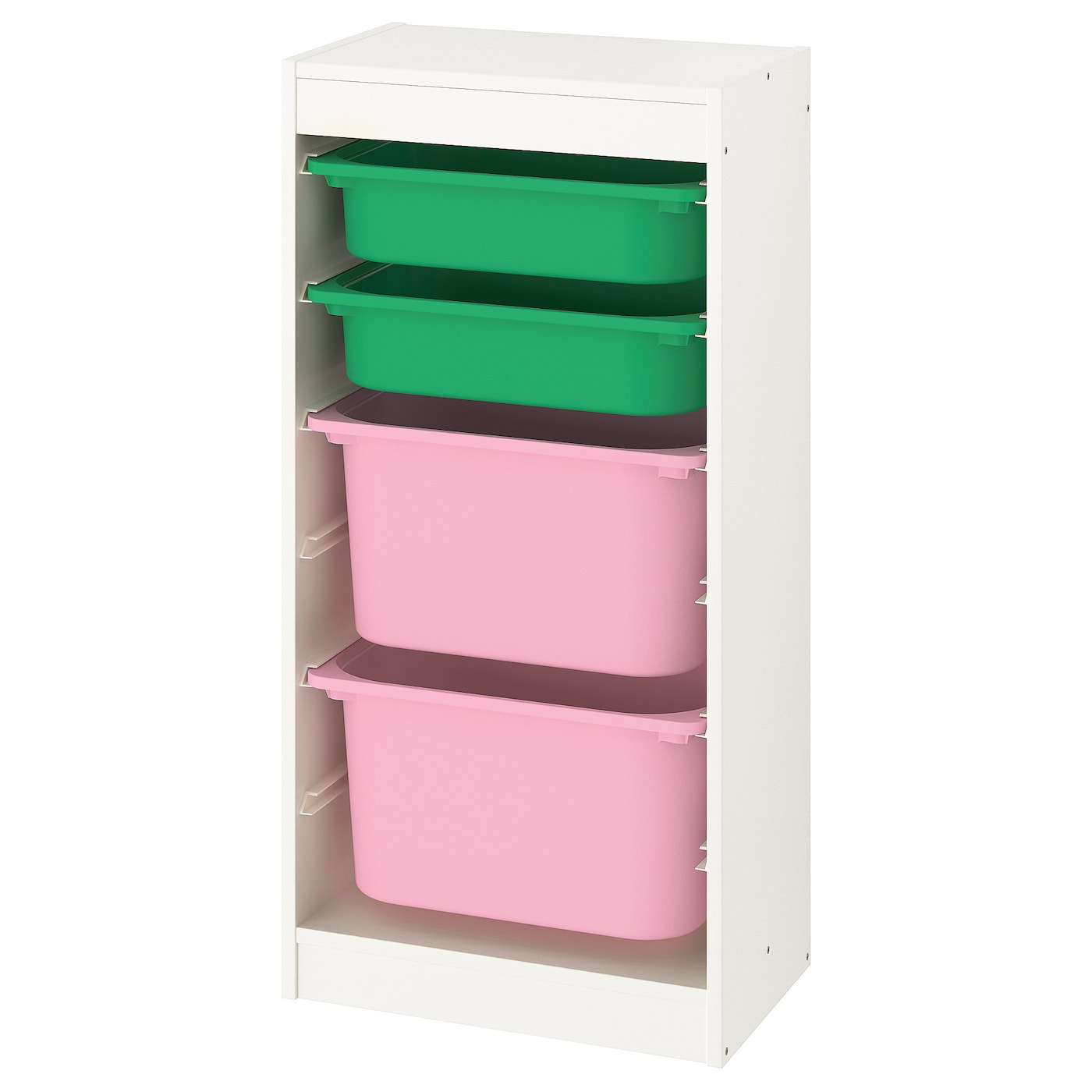 Стеллаж - IKEA TROFAST, 46х30х94 см, белый/зеленый/розовый, ТРУФАСТ ИКЕА