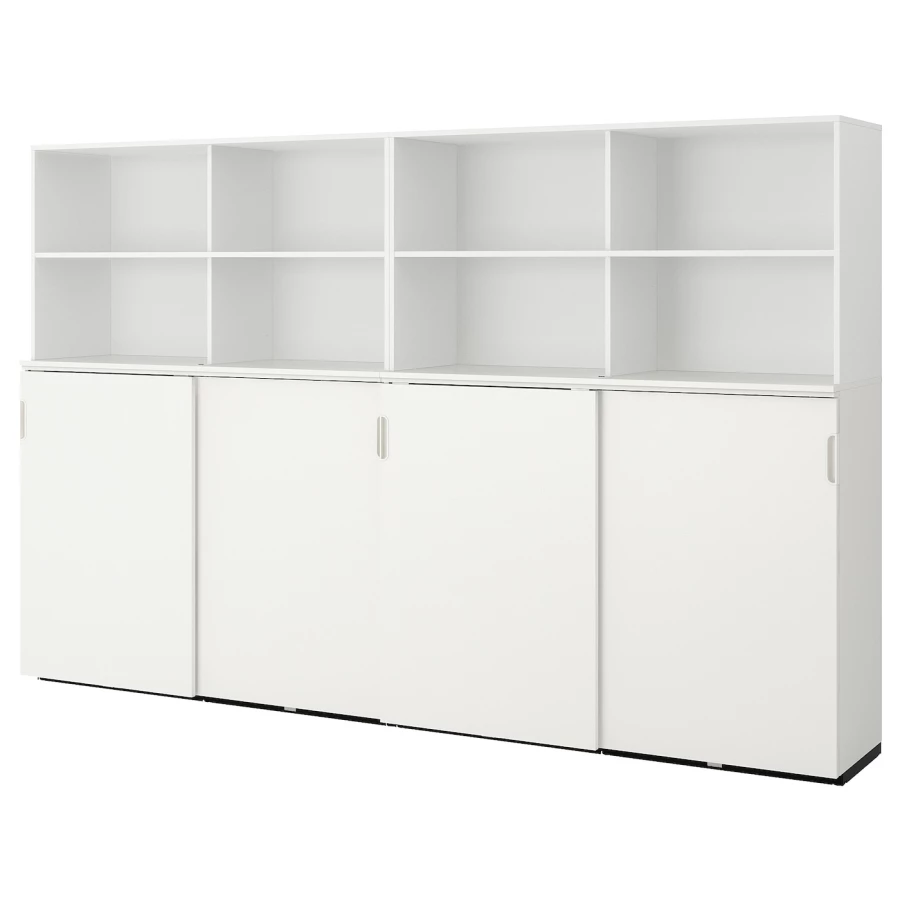 Комбинация с раздвижными дверями - IKEA GALANT/ГАЛАНТ ИКЕА, 200х45х320 см, белый (изображение №1)