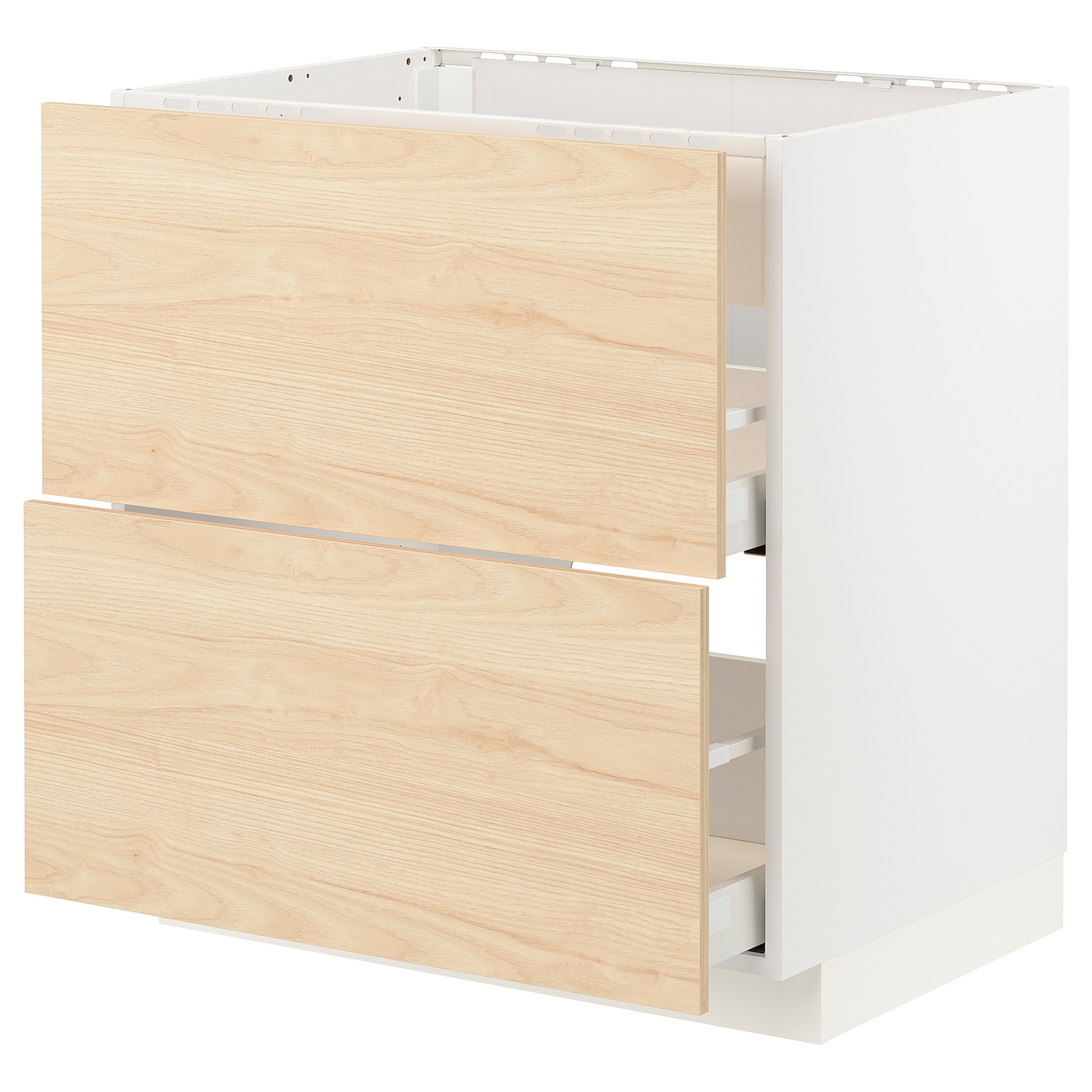 Напольный шкаф - IKEA METOD MAXIMERA, 88x62x80см, белый/светлый ясень, МЕТОД МАКСИМЕРА ИКЕА