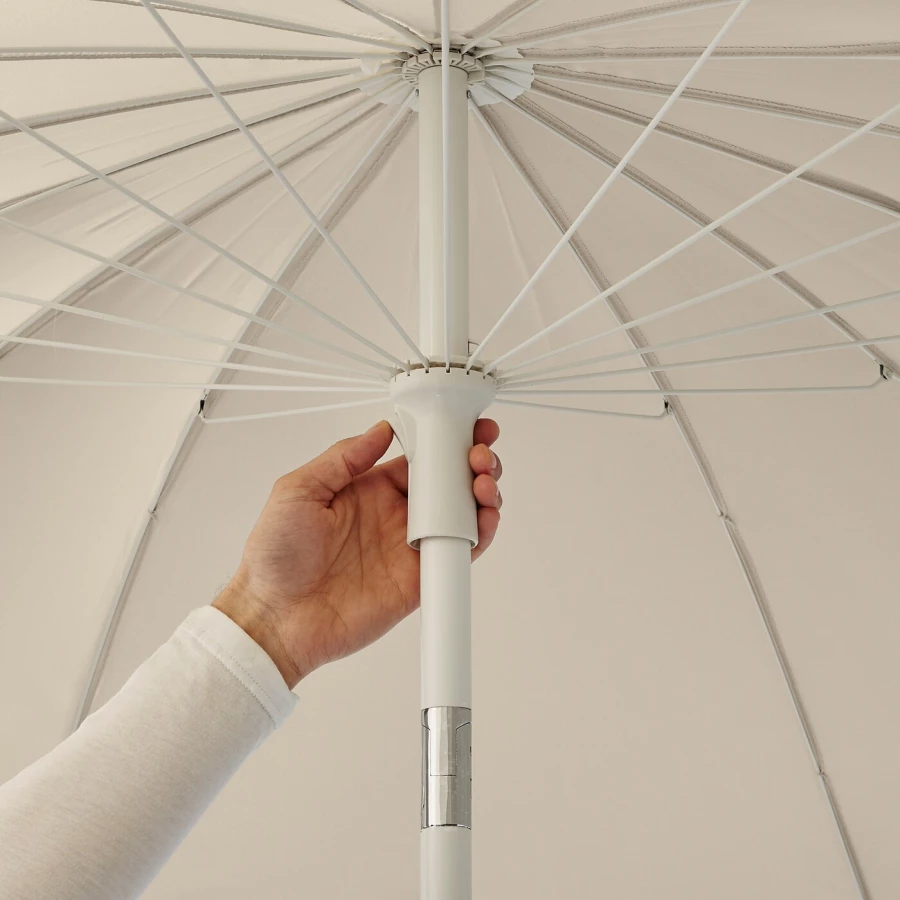 Зонт - SAMSÖ / SAMSО IKEA/  САМСО ИКЕА,  200 см, бежевый (изображение №3)