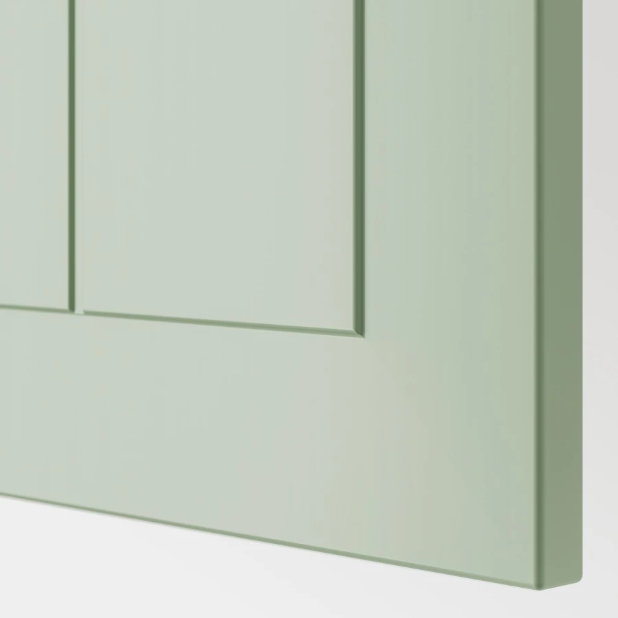 Шкаф-пенал - METOD IKEA/ МЕТОД ИКЕА,  208х60  см, белый /зеленый (изображение №2)