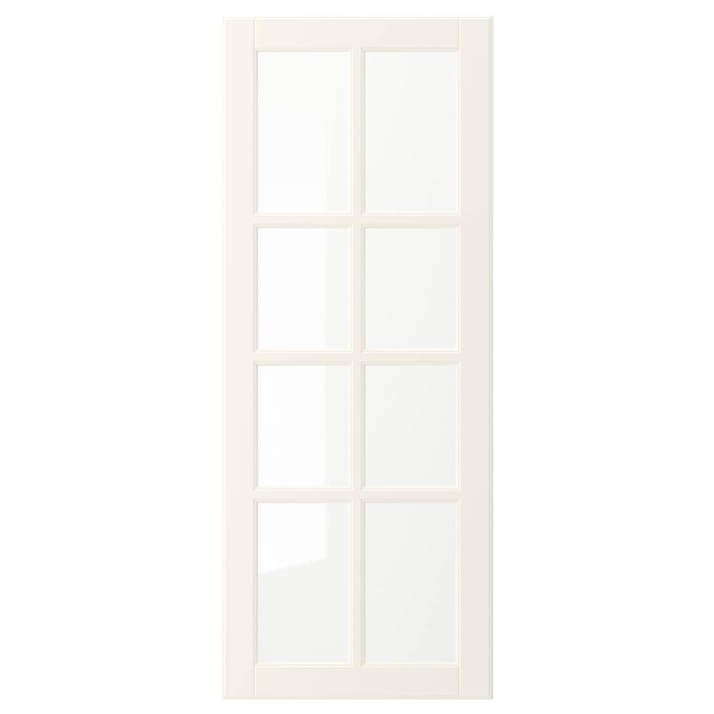 Дверца со стеклом - IKEA BODBYN, 100х40 см, кремовый, БУДБИН ИКЕА