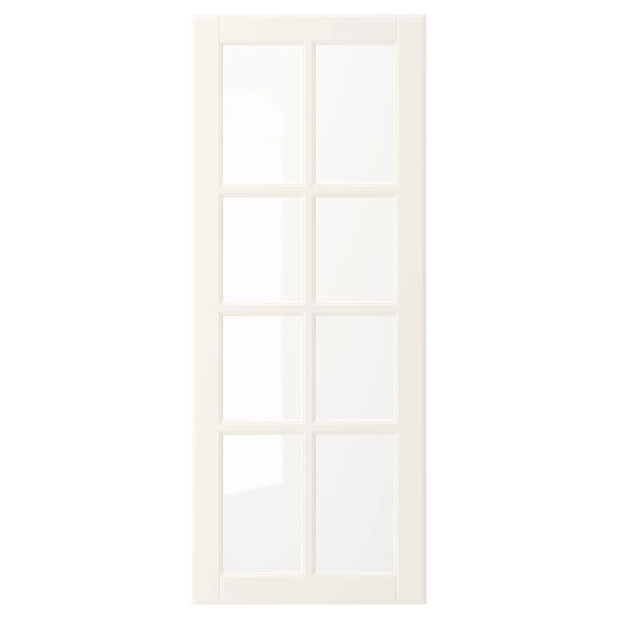 Дверца со стеклом - IKEA BODBYN, 100х40 см, кремовый, БУДБИН ИКЕА (изображение №1)