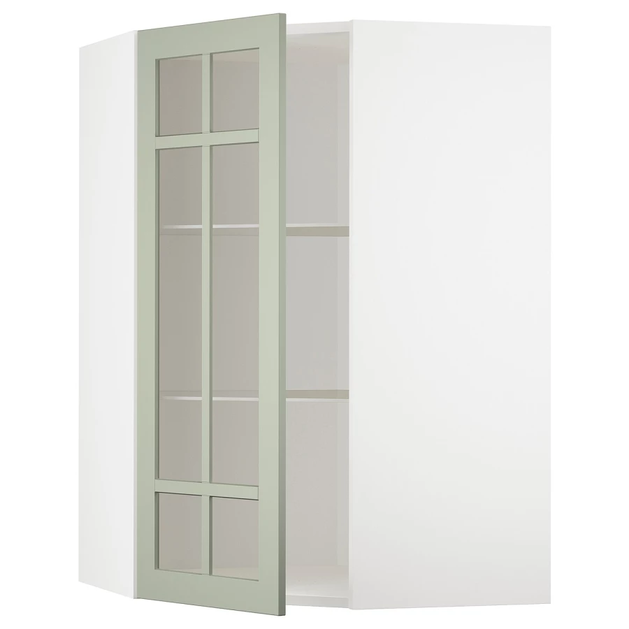 Шкаф    - METOD IKEA/ МЕТОД ИКЕА, 68х100 см, белый/зеленый (изображение №1)