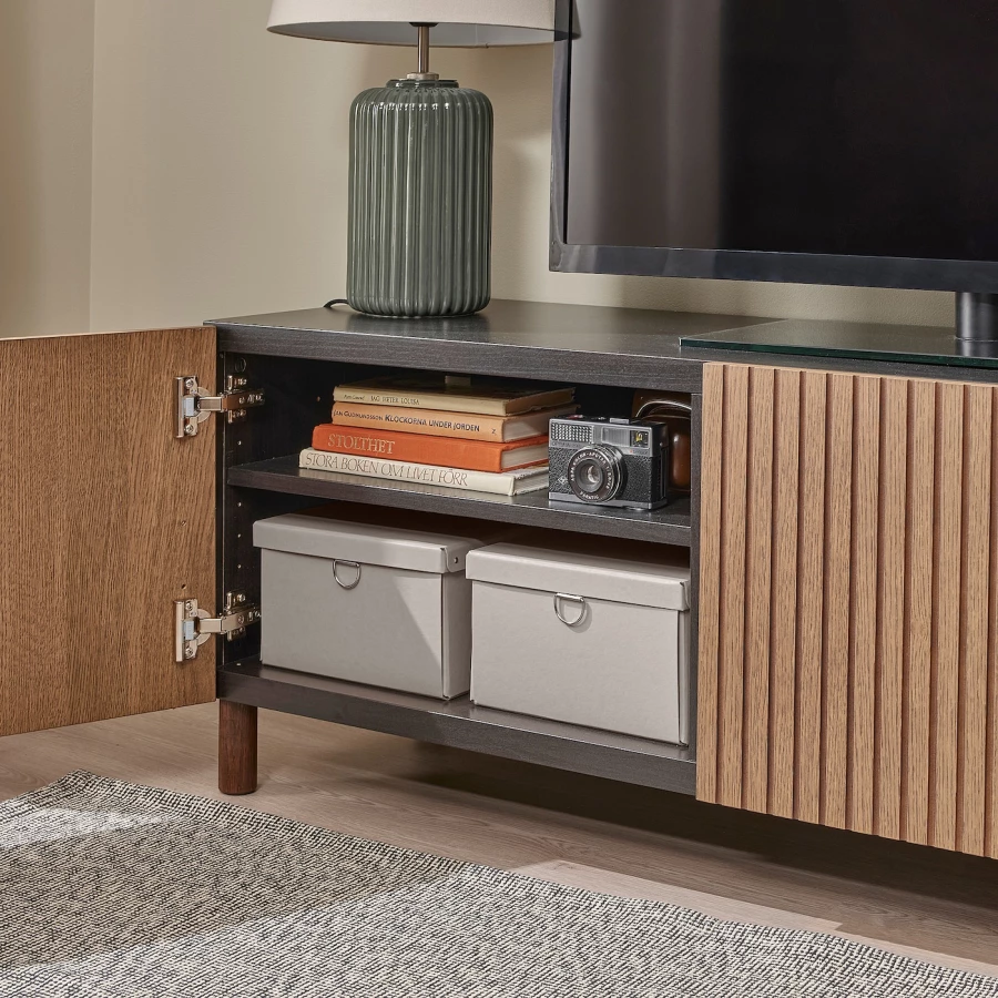 Коробка с крышкой - NIMM IKEA/ НИММ ИКЕА, 25x35x15 см, серый (изображение №3)