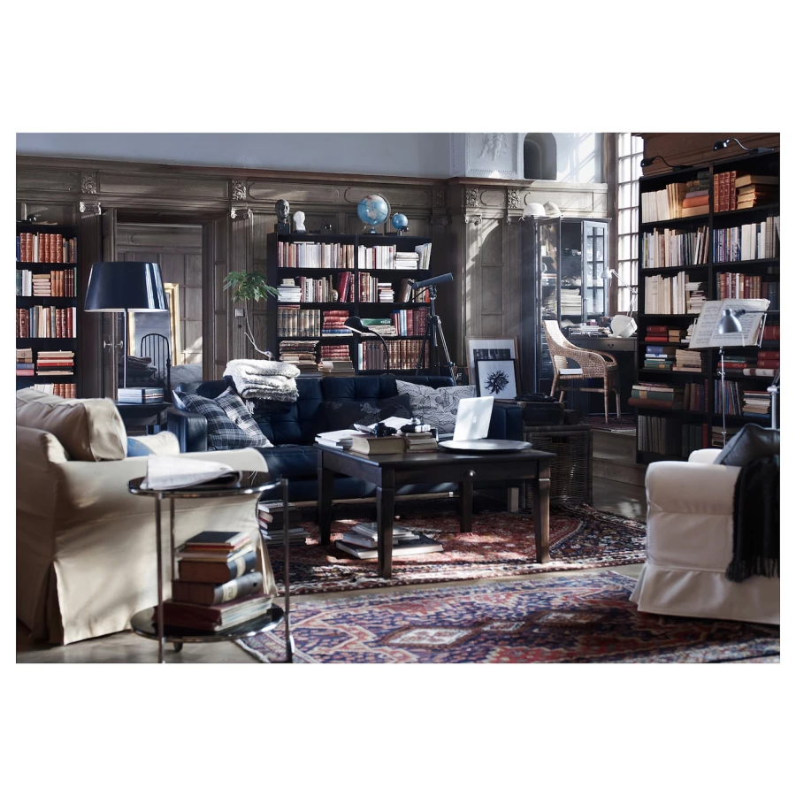 Открытый книжный шкаф - IKEA BESTÅ/BESTA, 28x80x202 см, чёрный, БЕСТО ИКЕА (изображение №5)