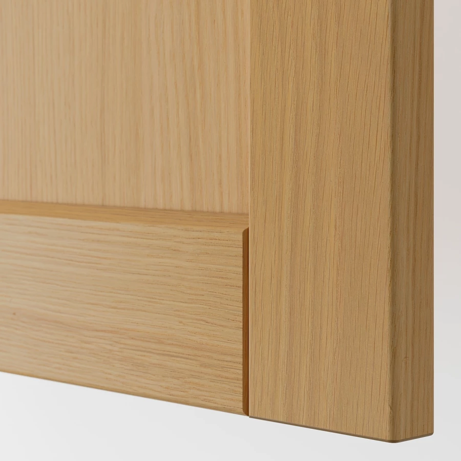 Высокий кухонный шкаф - IKEA METOD/MAXIMERA/МЕТОД/МАКСИМЕРА ИКЕА, 240х60х60 см, белый/светло-коричневый (изображение №2)