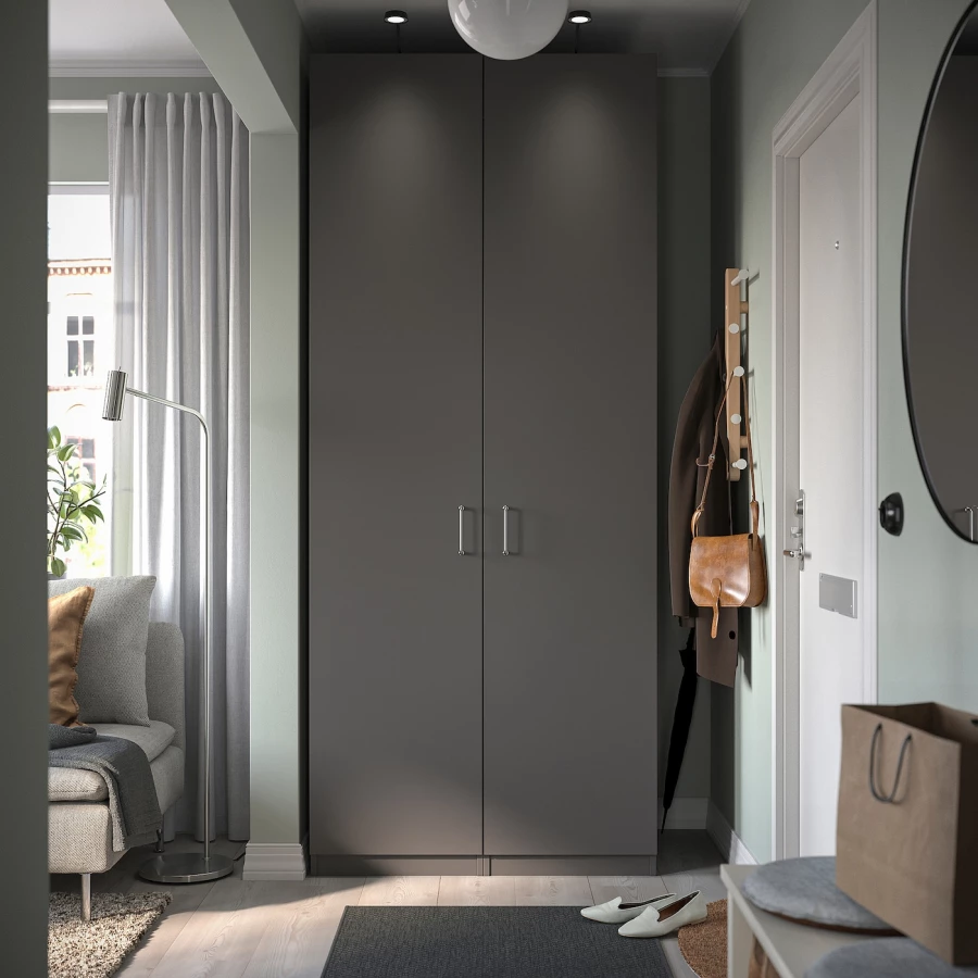 Дверь с петлями - FORSAND IKEA/ ФОРСАНД ИКЕА, 229х50 см,  серый (изображение №3)