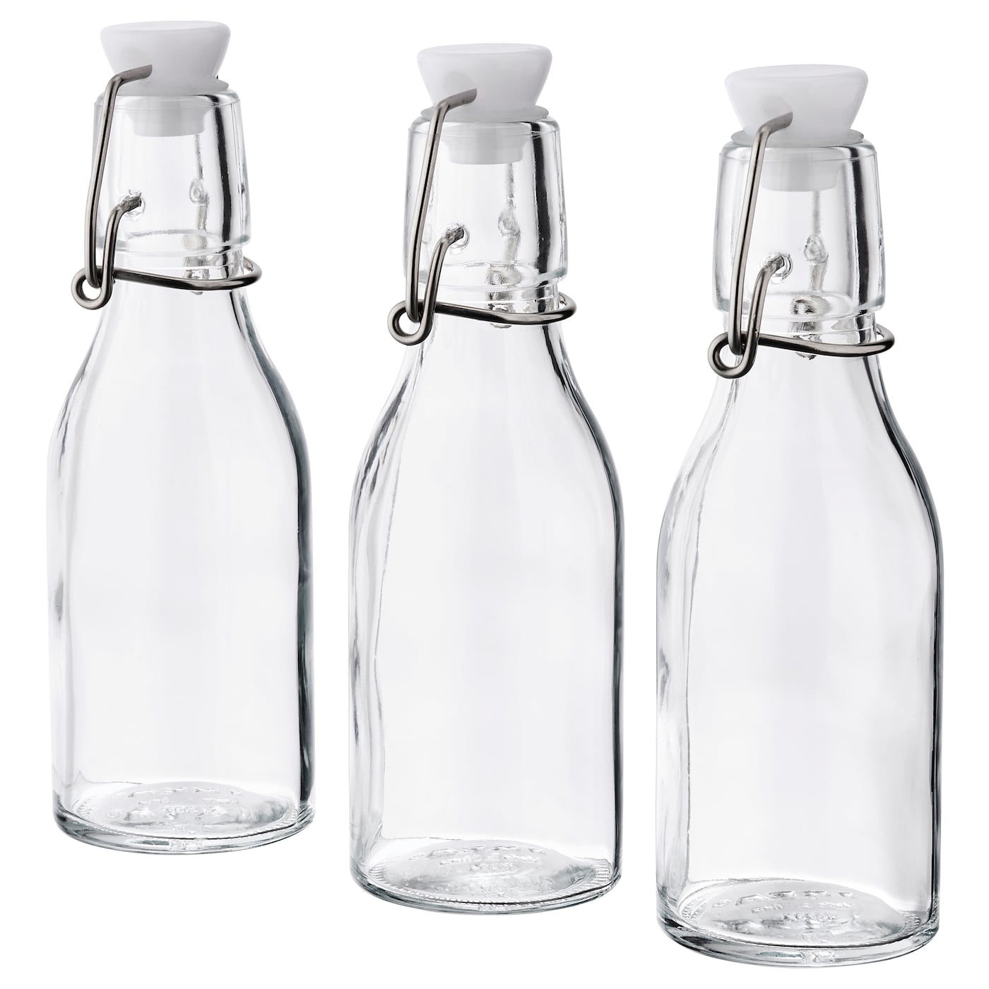 Бутылка с крышкой, 3 шт. - IKEA KORKEN, 15 см, стекло, КОРКЕН ИКЕА