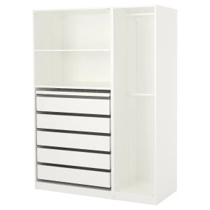 Шкаф - IKEA PAX/ПАКС ИКЕА, 58х150х201,2 см, белый