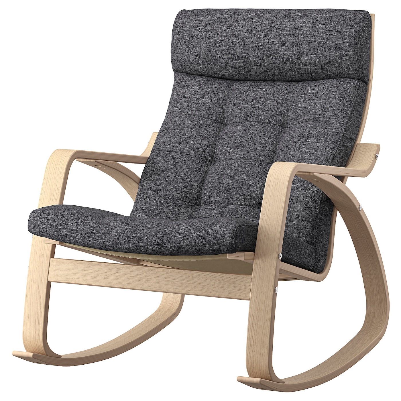 Кресло-качалка - IKEA POÄNG/POANG/ПОЭНГ ИКЕА, 68х94х95 см, темно-серый