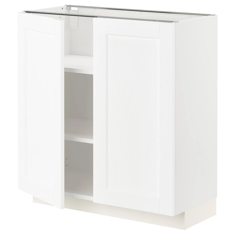 Напольный кухонный шкаф  - IKEA METOD, 88x39,5x80см, белый, МЕТОД ИКЕА (изображение №1)
