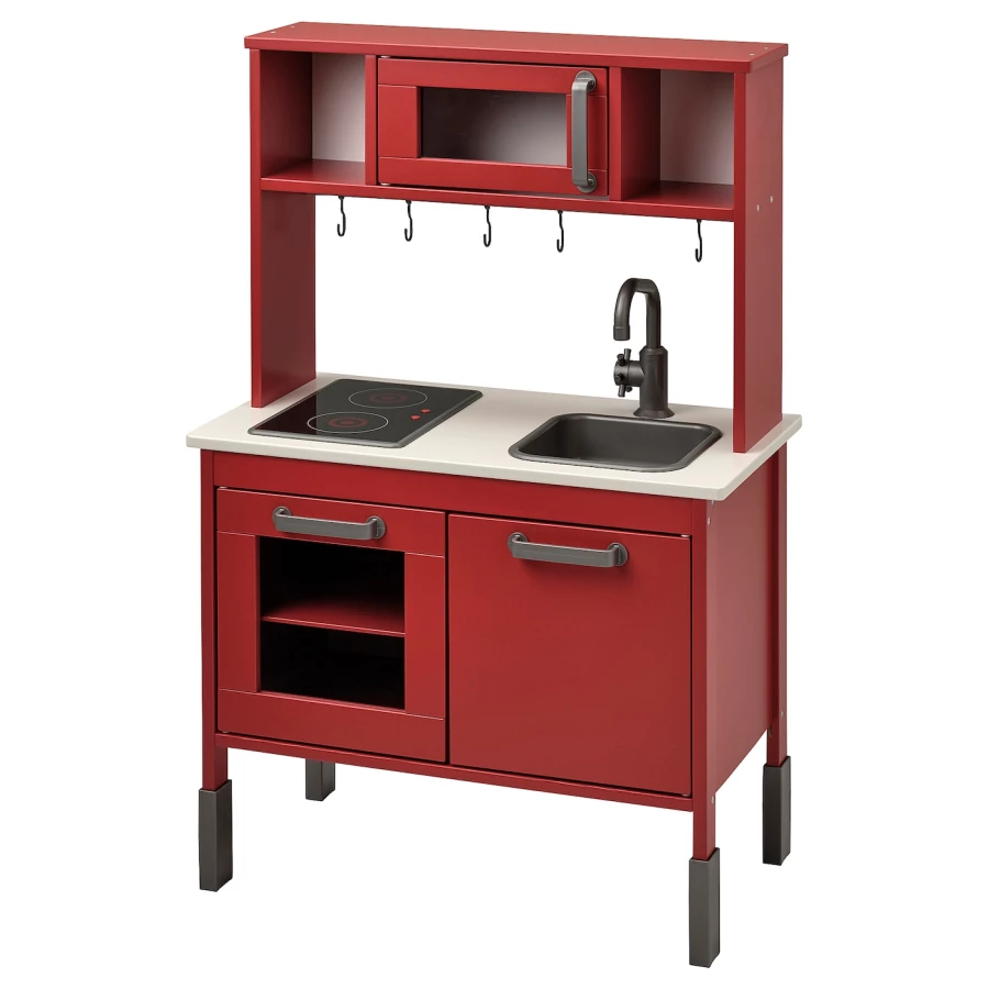 Игровая кухня - IKEA DUKTIG, 72x40x109 см, красный/белый  ДУКТИГ ИКЕА (изображение №1)
