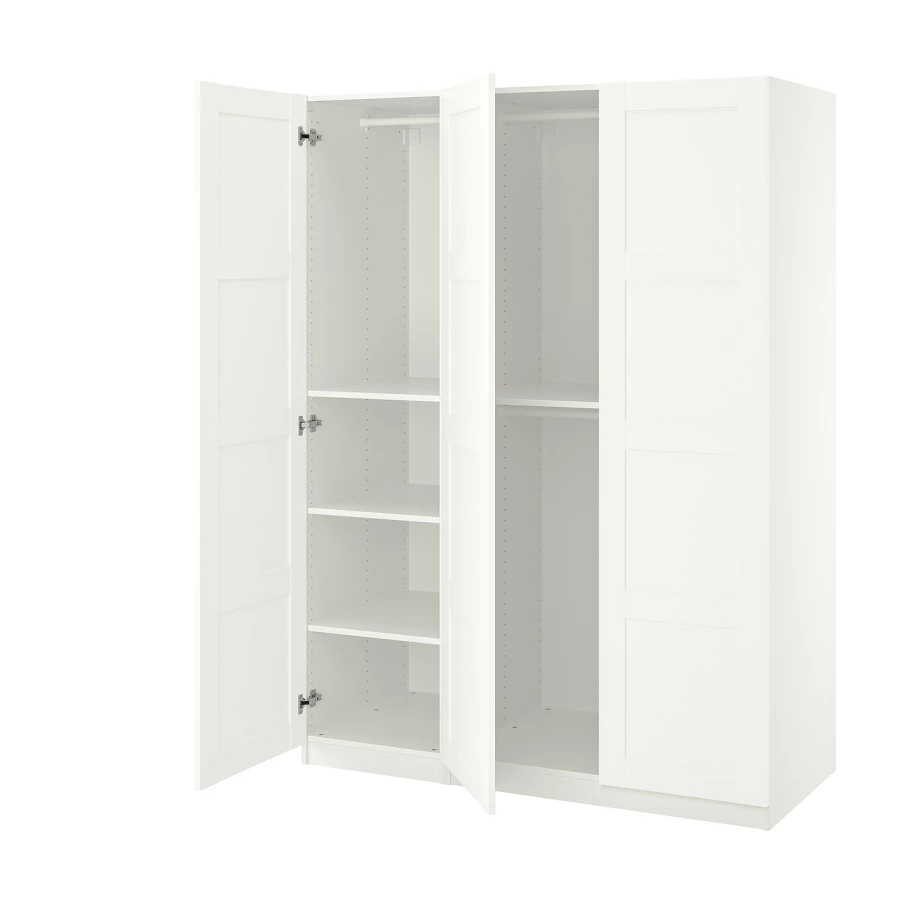 Гардероб - IKEA PAX/BERGSBO/ПАКС/БЕРГСБУ ИКЕА, 150x60x201 см, белый (изображение №1)