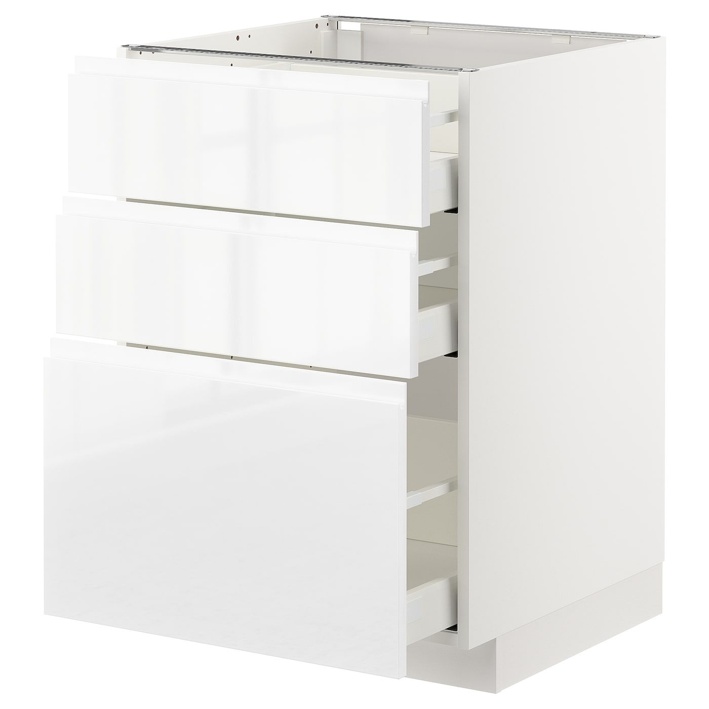 Напольный кухонный шкаф  - IKEA METOD MAXIMERA, 88x62x60см, белый, МЕТОД МАКСИМЕРА ИКЕА