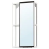 Открытый стеллаж с зеркалом - IKEA ENHET, 40х15х75 см, белый, ЭНХЕТ ИКЕА