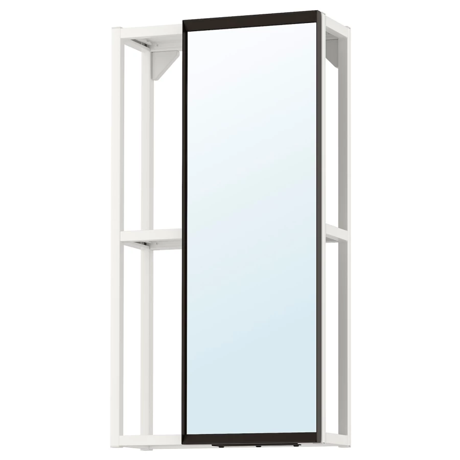 Открытый стеллаж с зеркалом - IKEA ENHET, 40х15х75 см, белый, ЭНХЕТ ИКЕА (изображение №1)