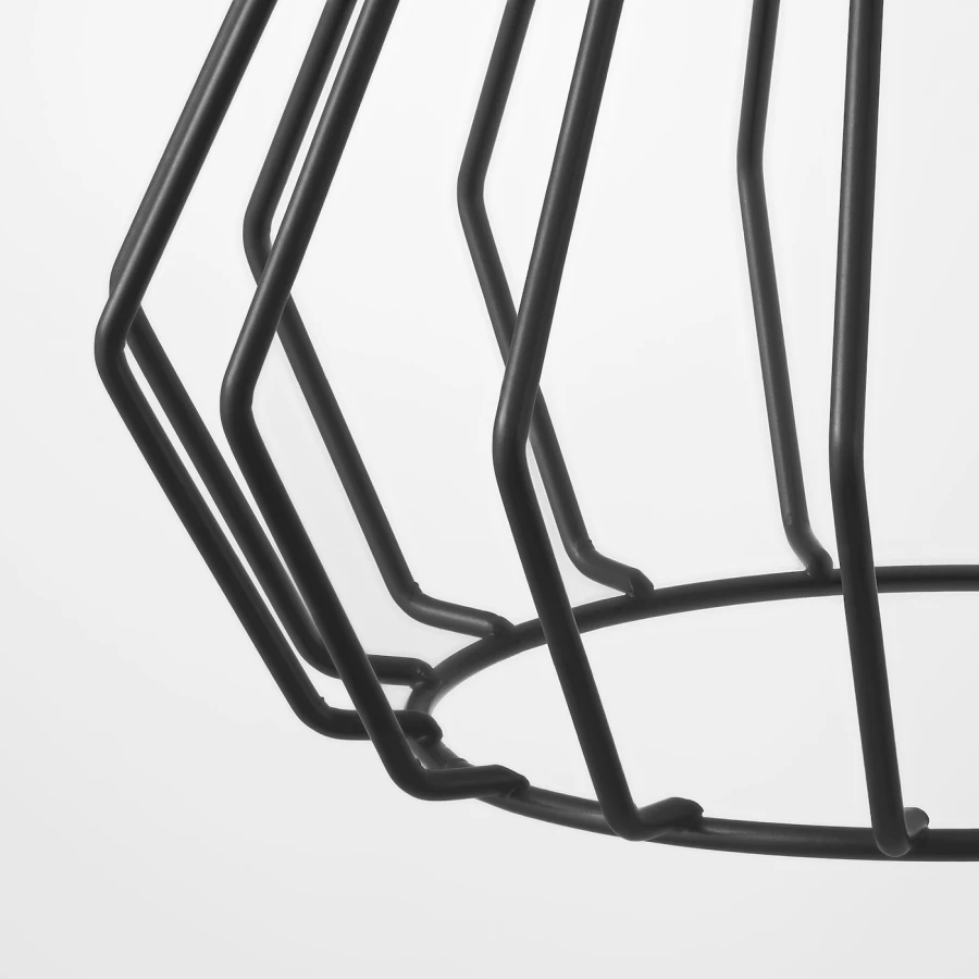 Абажур подвесного светильника - IKEA TJUGOTRE/ТЬЮГОТРЕ ИКЕА, 14х17 см, черный (изображение №4)