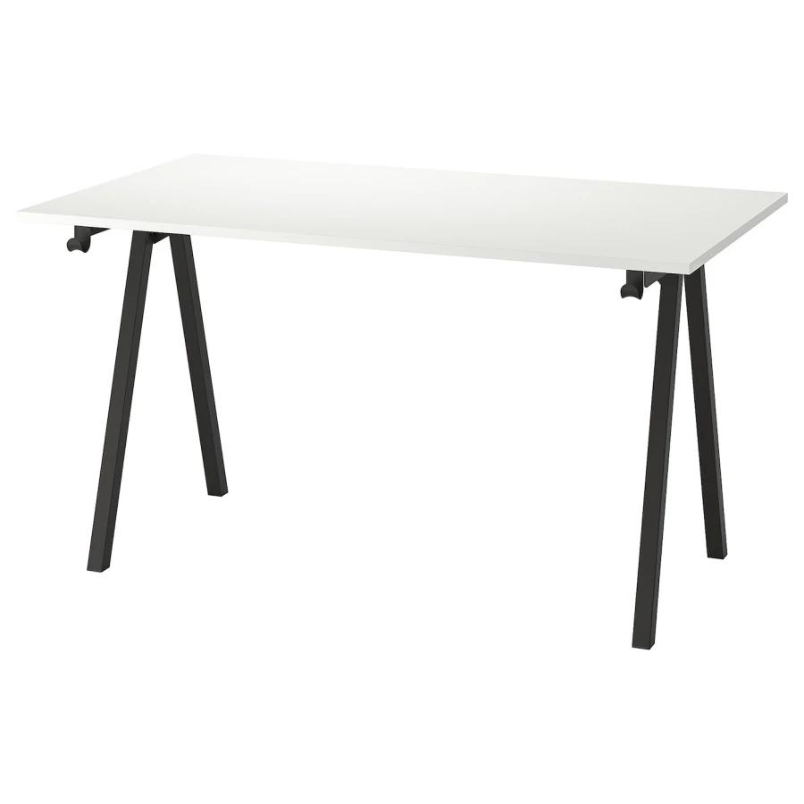 Письменный стол - IKEA TROTTEN, 140х80 см, белый/антрацит, ТРОТТЕН ИКЕА (изображение №1)