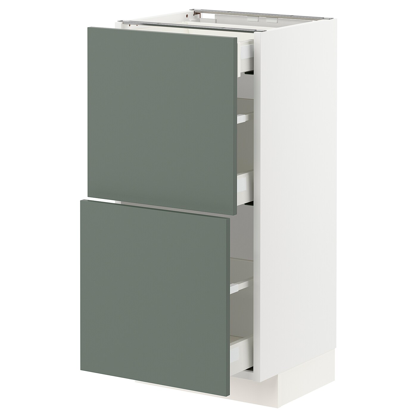 Напольный кухонный шкаф  - IKEA METOD MAXIMERA, 88x39,2x40см, белый/серый, МЕТОД МАКСИМЕРА ИКЕА