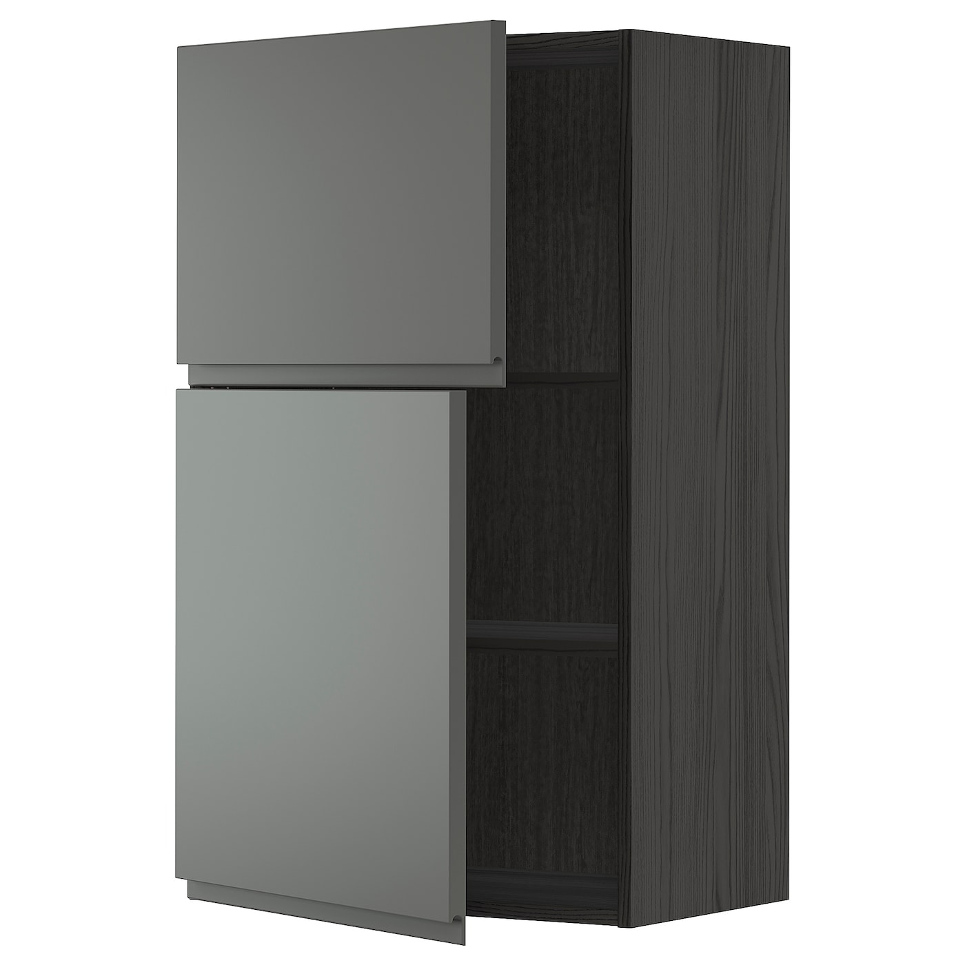 Навесной шкаф с полкой - METOD IKEA/ МЕТОД ИКЕА, 100х60 см,  черный/темно-серый