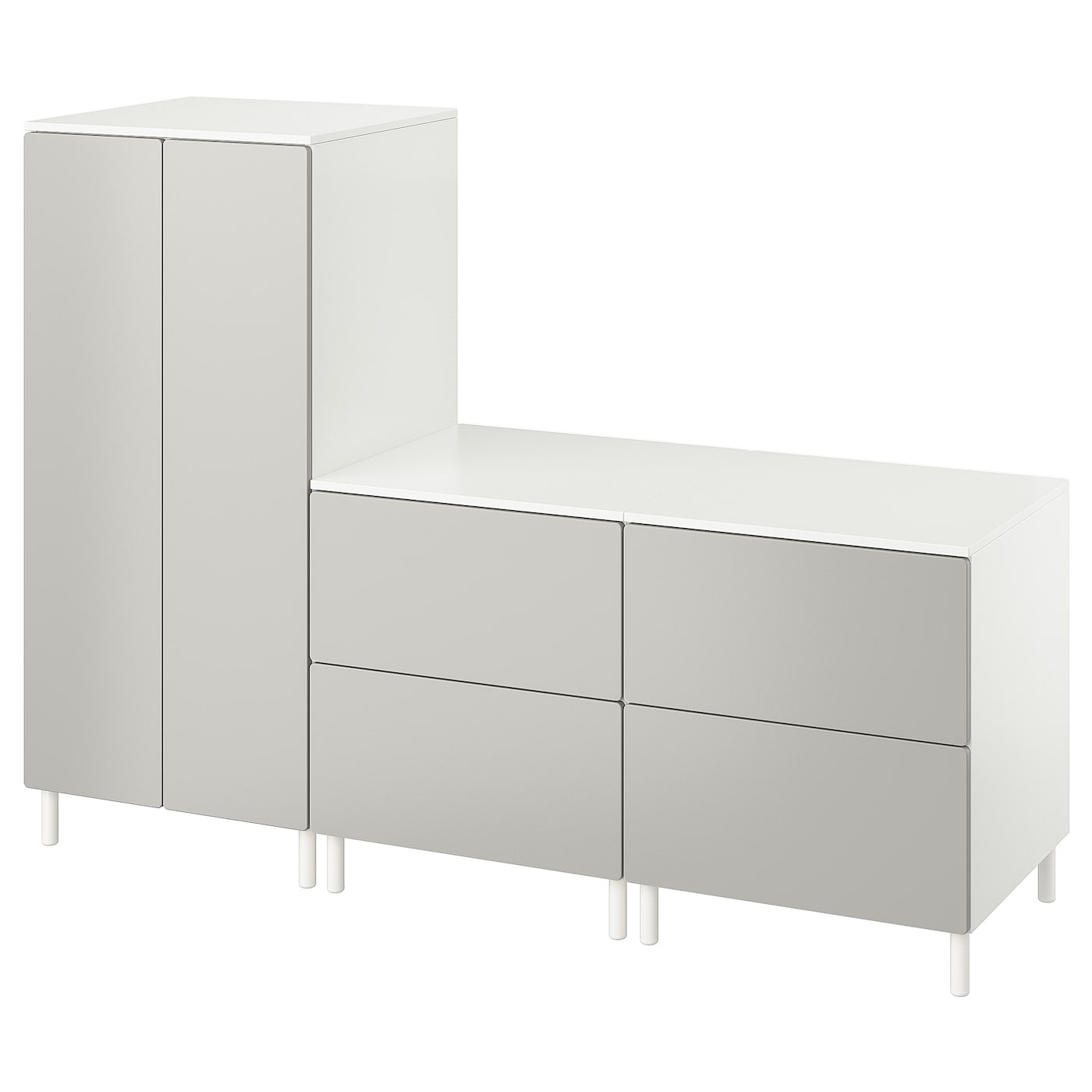 Шкаф - PLATSA/ SMÅSTAD / SMАSTAD  IKEA/ ПЛАТСА/СМОСТАД  ИКЕА, 180x57x133 см, белый/серый