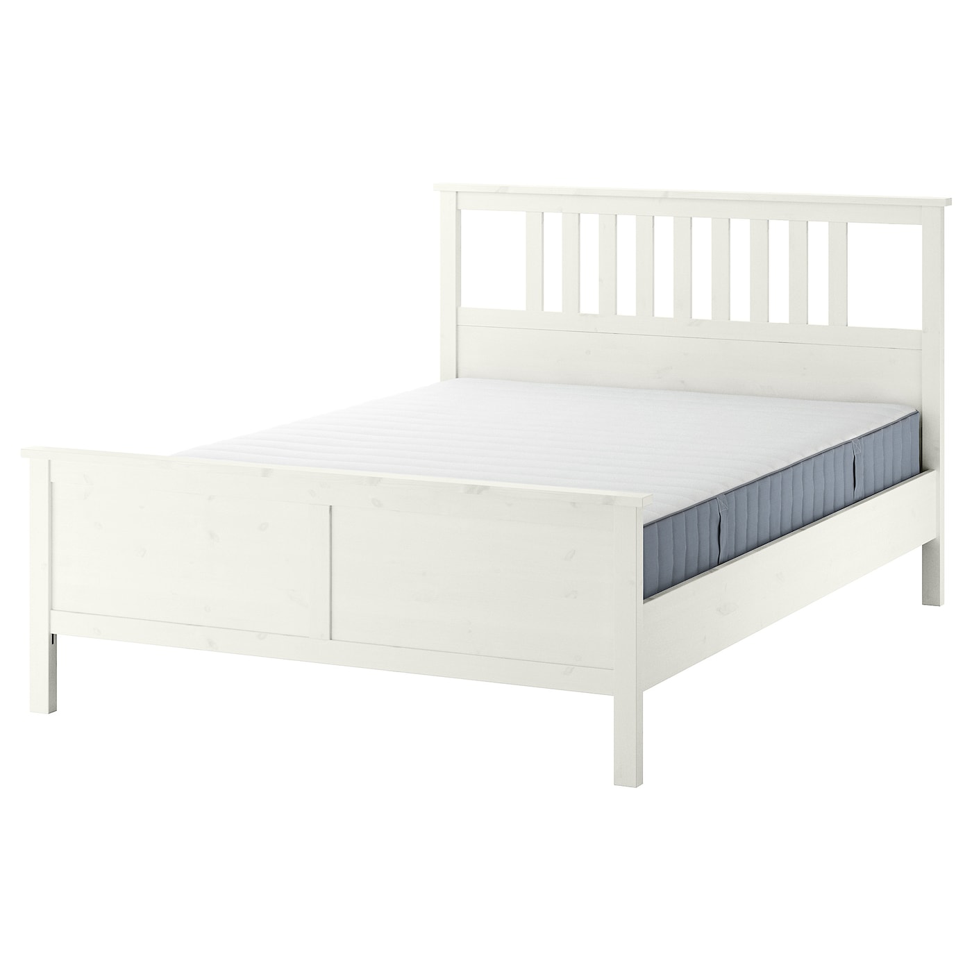 Кровать - IKEA HEMNES, 200х160 см, матрас средней жесткости, белый, ХЕМНЭС ИКЕА