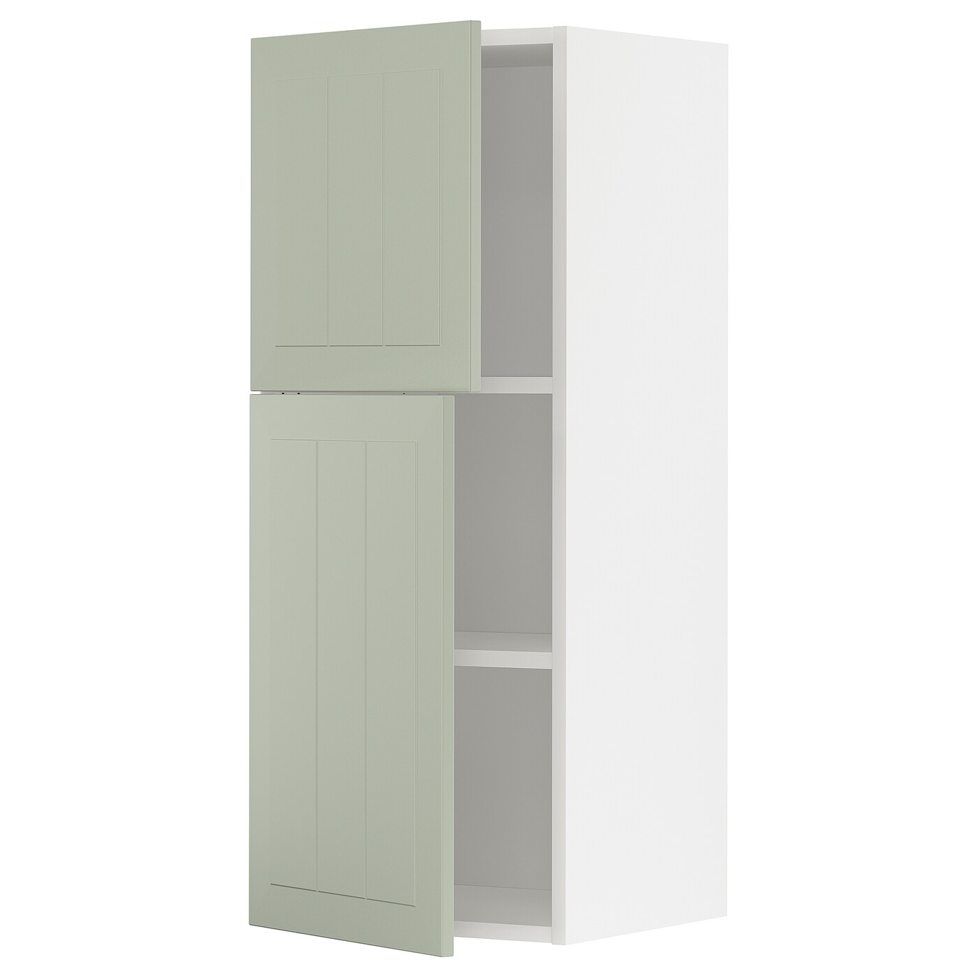 Навесной шкаф с полкой - METOD IKEA/ МЕТОД ИКЕА, 100х40 см, белый/зеленый