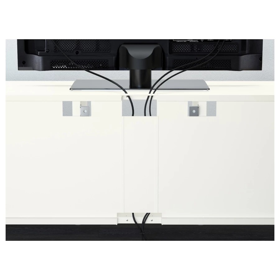 Комбинация для хранения ТВ - IKEA BESTÅ/BESTA, 190x42x180см, белый/серый, БЕСТО ИКЕА (изображение №7)